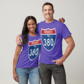 Interstate 380 Iowa I380 Highway Oversized 1 T-shirt (Unisex)