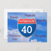 Interstate 40 - cartes postales (Devant / Derrière)