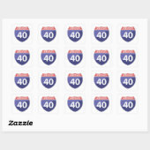 Interstate 40 (I-40) Road Trip Sticker (Vel)