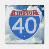 Interstate 40 Schild Magneet (Voorkant)
