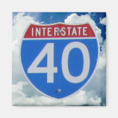 Interstate 40 Shield Magneet (Voorkant)