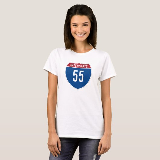 Interstate 55 T-Shirt (Voorkant volledig)