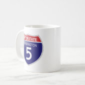 Interstate 5 à Washington Mug (Devant gauche)