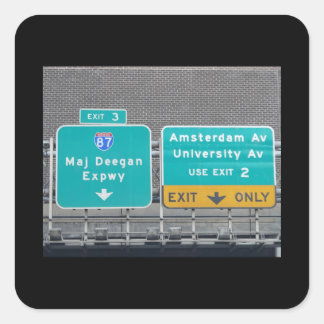Interstate 87 Major Deegan Expressway-teken op I95 Vierkante Sticker