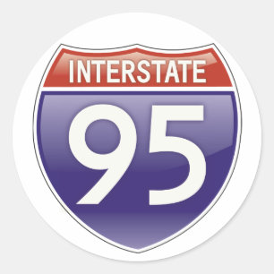 Interstate 95 ronde sticker