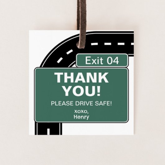 Interstate Birthday Favor Tag