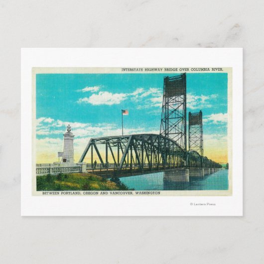 Interstate Highway Bridge over Columbia Briefkaart (Voorkant)