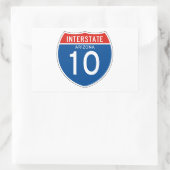 Interstate Sign 10 - Arizona Rechthoekige Sticker (Tas)