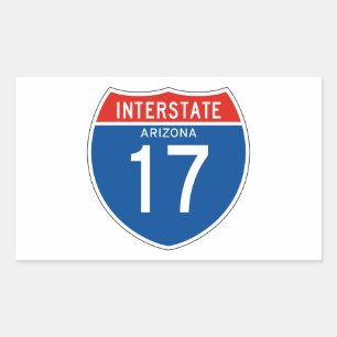Interstate Sign 17 - Arizona Rechthoekige Sticker