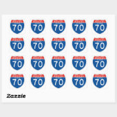 Interstate Sign 70 - Colorado Vierkante Sticker (Vel)