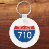 Interstate Sign 710 - Californië Sleutelhanger (Voorkant)