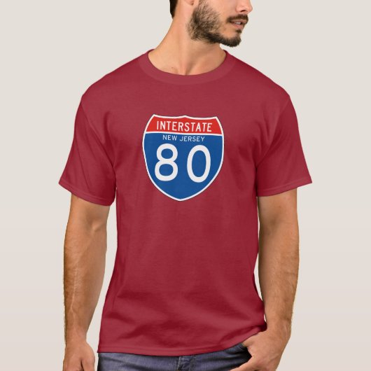 Interstate Sign 80 - New Jersey T-shirt (Voorkant)