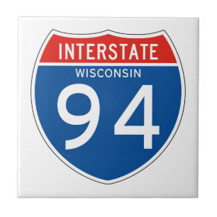 Interstate Sign 94 - Wisconsin Tegeltje
