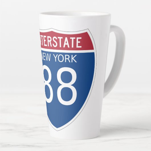 Interstate Sign van New York Latte Mok (Rechterhoek)