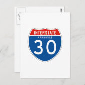 Interstatenbord 30 - Arkansas Briefkaart (Voorkant / Achterkant)