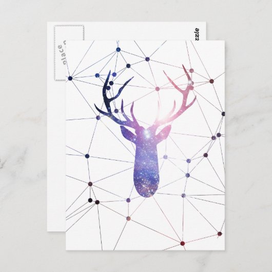 Interstellair hert briefkaart (Voorkant / Achterkant)