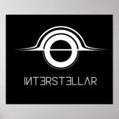 Interstellar Gargantua logo wit Poster (Voorkant)