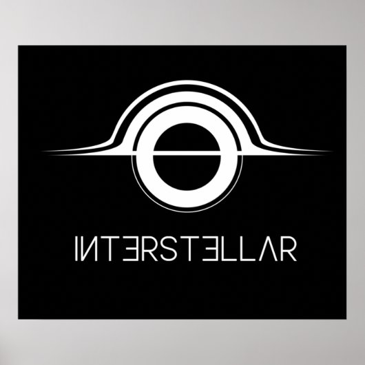 Interstellar Gargantua logo wit Poster (Voorkant)
