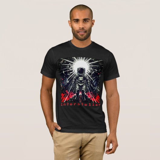 Interstellar - T-shirt de l'astronaute rétro (Devant entier)