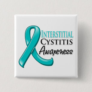 Interstitiële cystitis Bewustheid Koolstof Vierkante Button 5,1 Cm