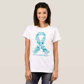 Interstitiële cystitis Bewustmaking Koolstofonders T-shirt (Voorkant volledig)