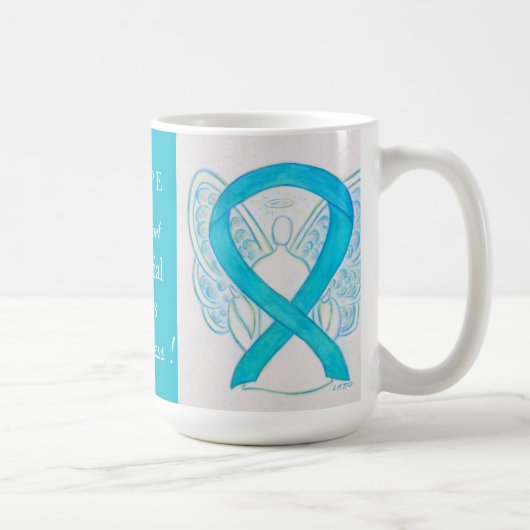 Interstitiële cystitis Bewustmaking Ribbon Angel-M Koffiemok (Rechts)