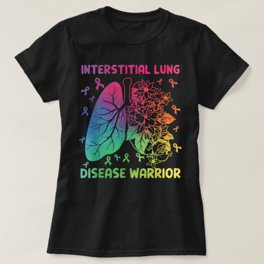 Interstitiële longziekte arrivering of longen t-shirt (Design voorkant)