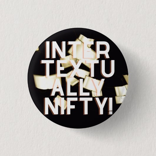 Intertextueel nihil pin #2 ronde button 3,2 cm (Voorkant)