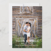 Intertwind Blue Hoefijzer Monogram Floral Foto Save The Date (Achterkant)