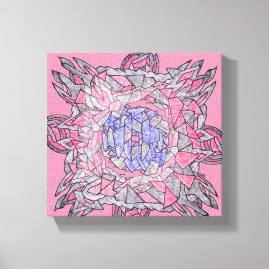 Intertwined Abstract Echoes Canvas Art Afdruk (Voorkant)