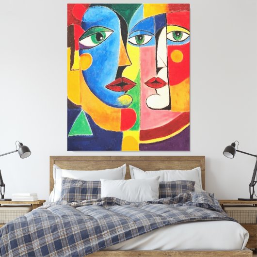 Intertwined Identities Canvas Afdruk (Insitu (Slaapkamer))