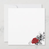 Intertwined Romantic Red Roses Flat Bedankkaart (Achterkant)