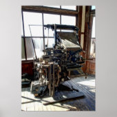 INTERTYPE NEWSPAPER-TYPESETTEERMACHINE POSTER (Voorkant)