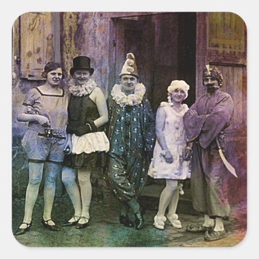 Interval bij het Circus Vierkante Sticker (Voorkant)