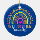 Interventiespecialist Leopard Rainbow-leraar Keramisch Ornament (Achterkant)