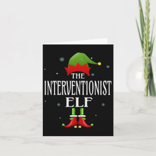 Interventionist Elf Xmas Matching Family Group Chr Kaart