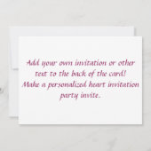 Interverrouillage des coeurs d'amour Invitations o (Dos)