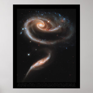 Interwerkend galaxy pair Arp 273 Poster