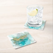 Interwoven Metallics Vierkante Kartonnen Onderzetter (Insitu)