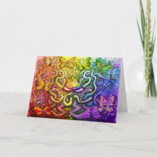 Interwoven Rainbow Party Kaart