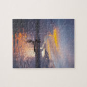 Intha-beenroeiboot van vissers met netten legpuzzel (Horizontaal)