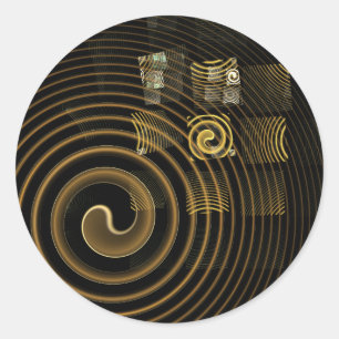 Intieme verbinding Abstracte art Round Sticker
