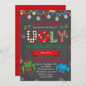 Intimidante invitation à la fête du pull de Noël (Devant / Derrière)