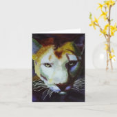 Intimidation, carte de note de puma (Fleur jaune)