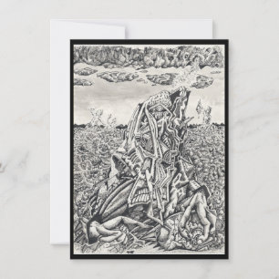 Intimidation, dessin d'encre Carte plate
