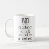 INTJ Resistance is Futile Koffiemok (Links)