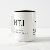 INTJ Werelddominantie Mok Gift (Voorkant links)