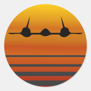 Into de Zonsondergang - De Blackbird Ronde Sticker