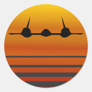 Into de Zonsondergang - De Blackbird Ronde Sticker
