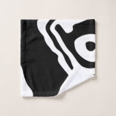 Into Deep : Abstrait noir & blanc (Gant de toilette)